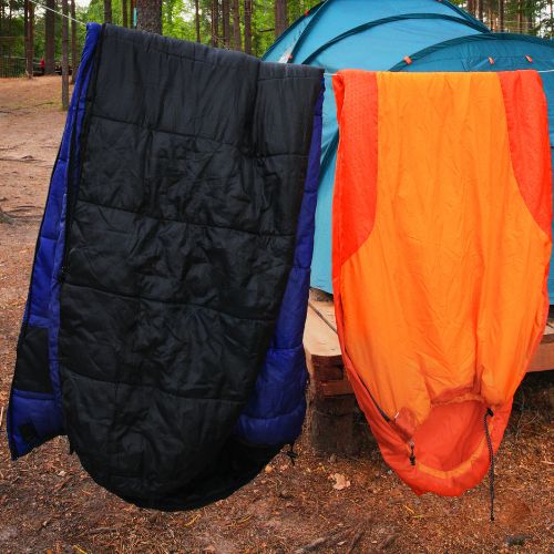 hang sleeping bags to dry them