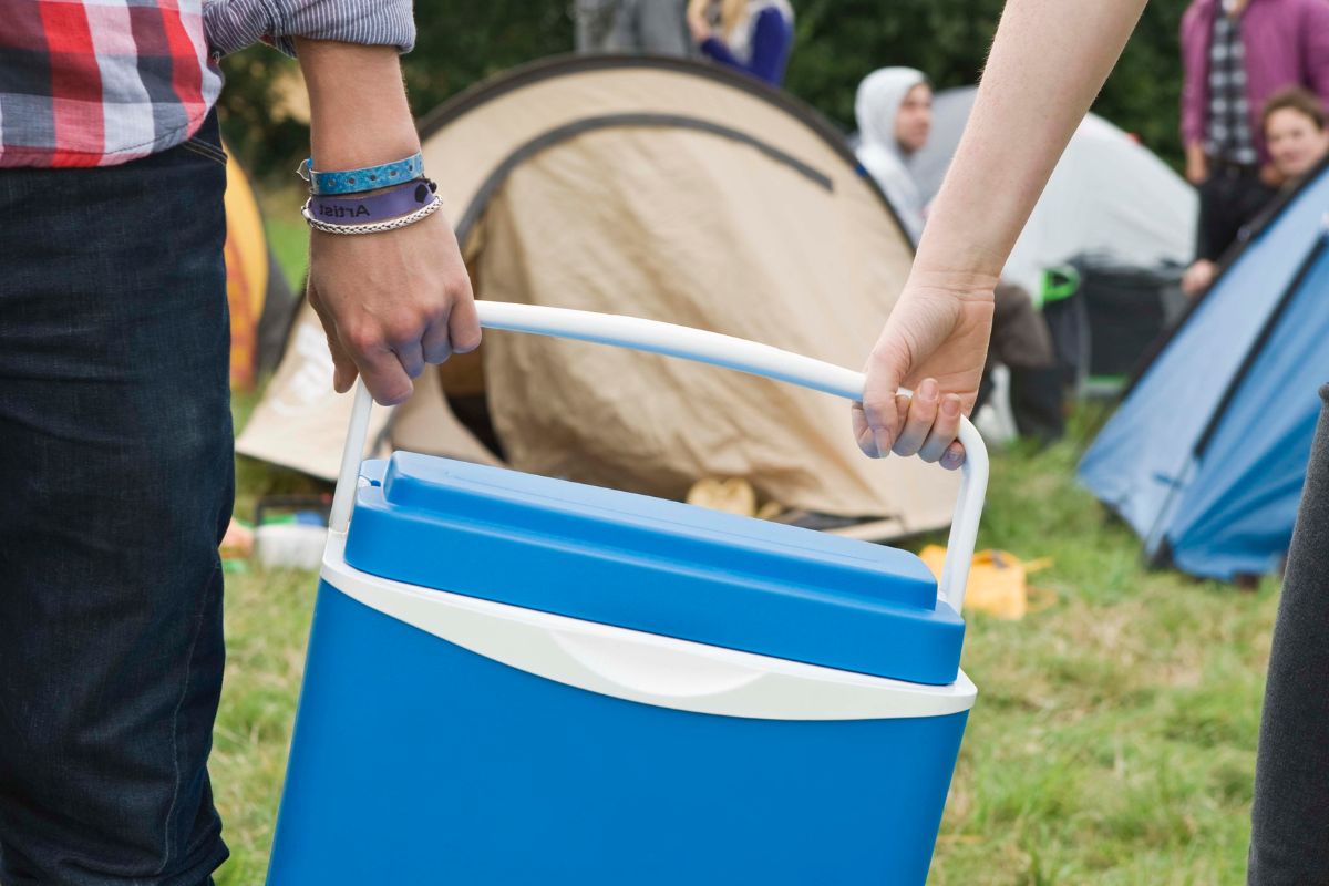 properly packed cooler for a summer camping trip