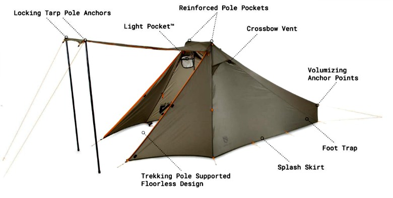 Nemo Spike Trekking Pole survival tent