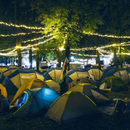 camping at a music festival is a popular type of camping